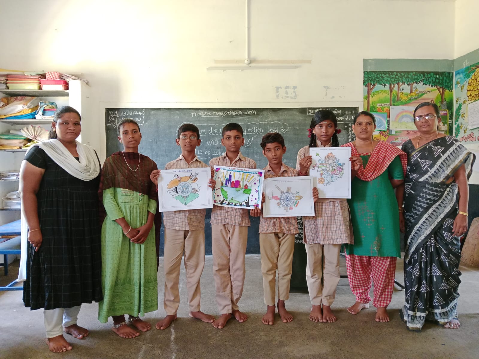 Students learning in classroom